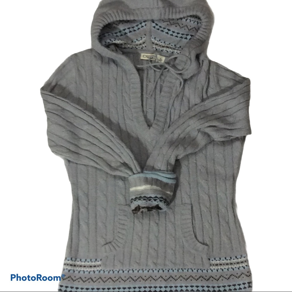 GRAY SWEATER HOODIE